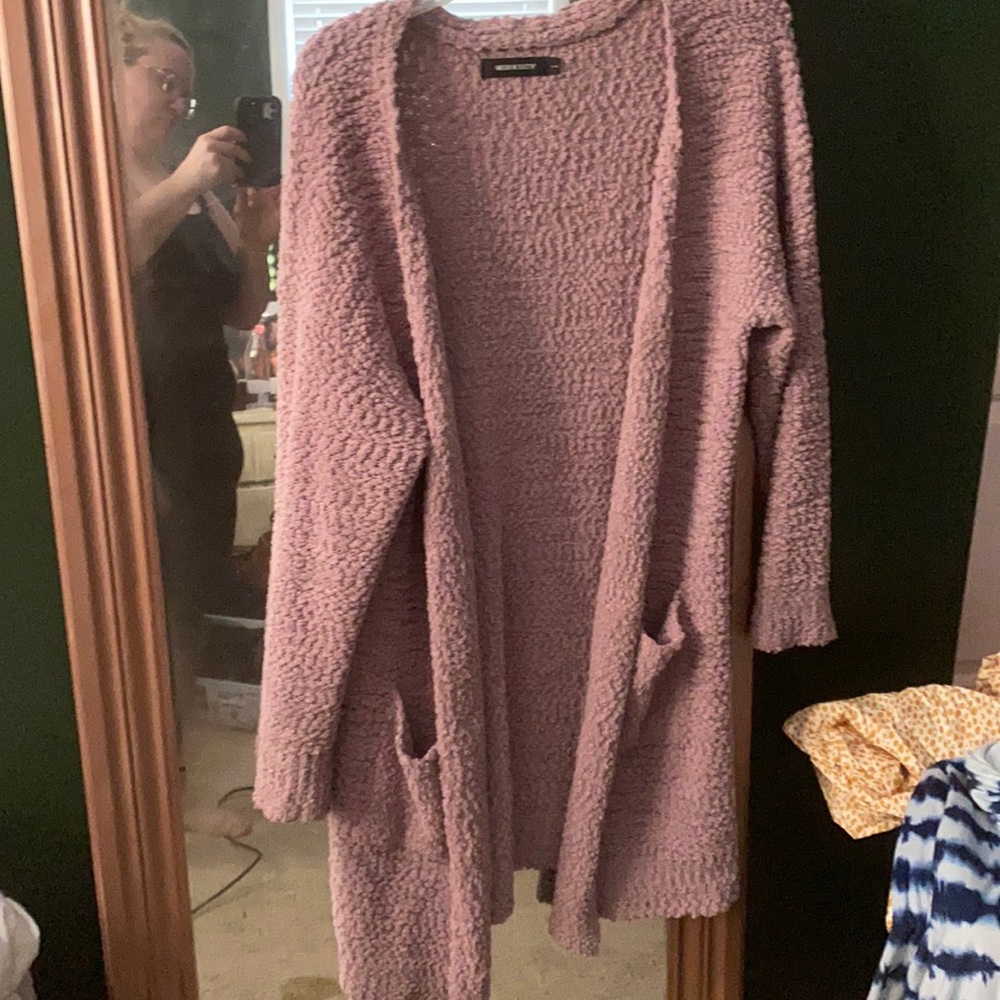 Purple Knit Cardigan